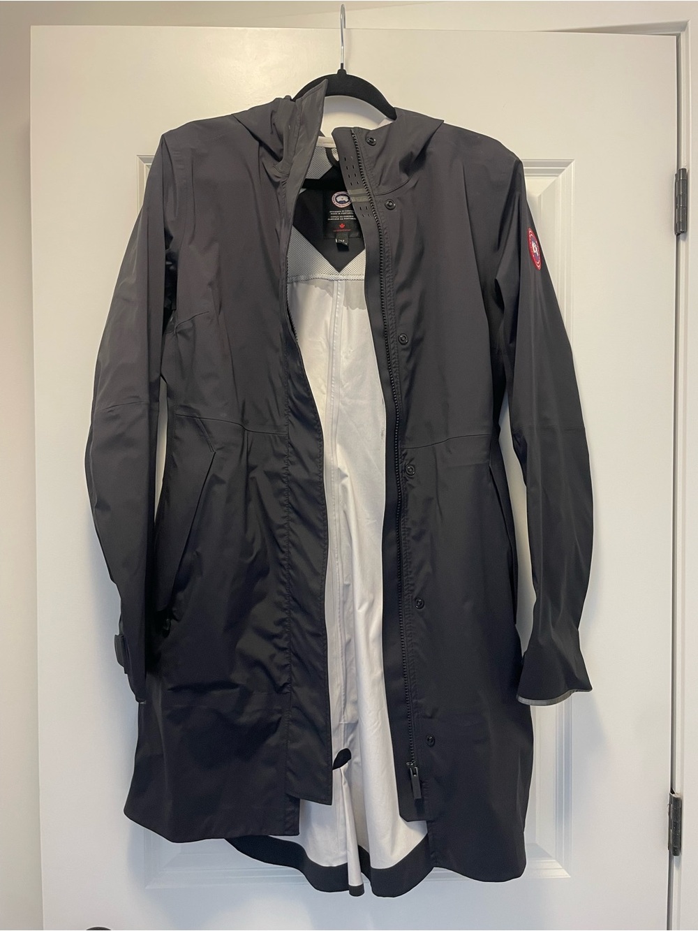Canada Goose Black Hooded Raincoat